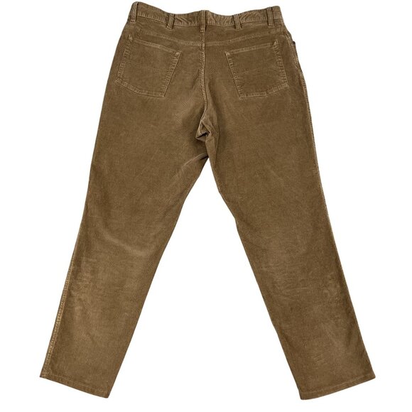L.L. Bean Mens Natural Fit Tan Corduroy Pants Sz 36 x 30 - Picture 2 of 3